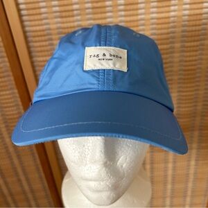 Rag & Bone Addison blue nylon baseball hat NWT